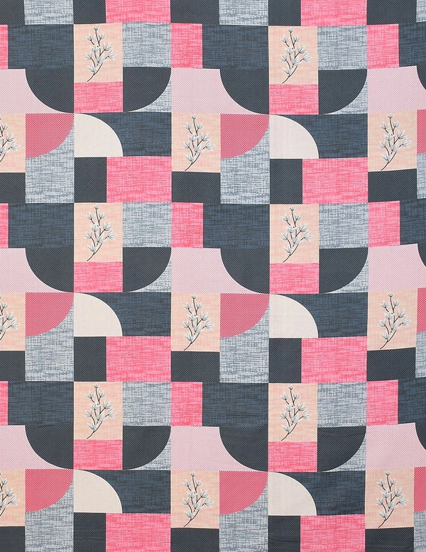 MORADO Premium Cotton Casement Elastic Fitted Double Bedsheet with 2 Pillow Covers (72x78x8 Inches) - Pink