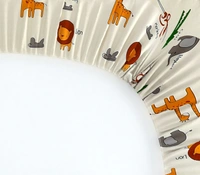 MORADO Premium Glace Cotton Elastic Fitted Double Bedsheet with 2 Pillow Covers (72x78x8 Inches) - Offwhite