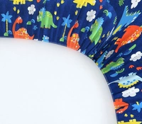 MORADO Premium Glace Cotton Elastic Fitted Single Bedsheet with 1 Pillow Cover (36x72x8 Inches) - Blue