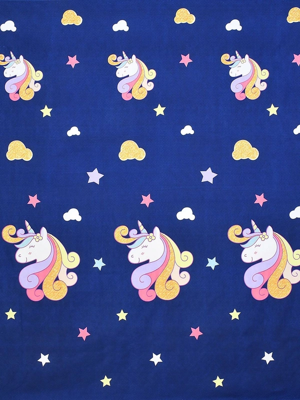 MORADO Glace Cotton Double Bed Quilt Cover / Duvet Cover / Rajai Cover / Blanket Cover with Zipper (90x100 Inches) - Blue