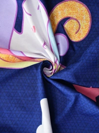 MORADO Glace Cotton Double Bed Quilt Cover / Duvet Cover / Rajai Cover / Blanket Cover with Zipper (90x100 Inches) - Blue