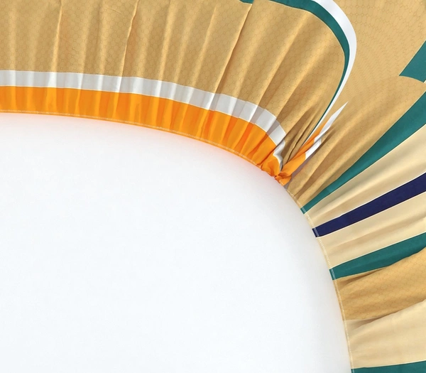 MORADO Premium Glace Cotton Elastic Fitted Double Bedsheet with 2 Pillow Covers (72x78x8 Inches) - Multicolor