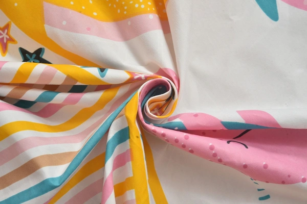 MORADO Premium Glace Cotton Single Bedsheet with 1 King Size Pillow Cover (60x90 Inches) - Offwhite