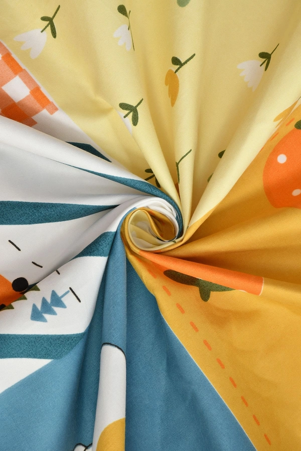 MORADO Premium Glace Cotton Single Bedsheet with 1 King Size Pillow Cover (60x90 Inches) - Multicolor