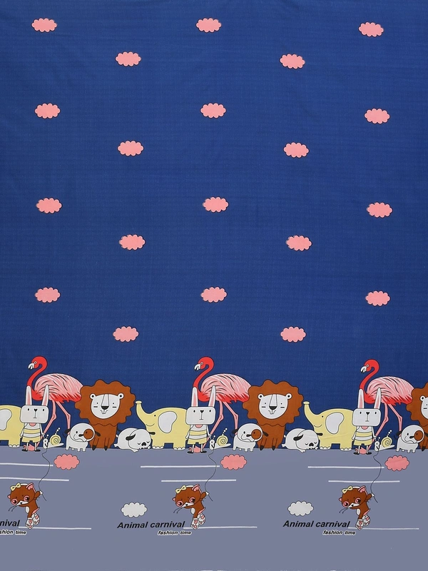 MORADO Premium Glace Cotton Elastic Fitted Single Bedsheet with 1 Pillow Cover (36x72x8 Inches) - Multicolor