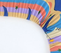 MORADO Premium Glace Cotton Elastic Fitted Single Bedsheet with 1 Pillow Cover (36x72x8 Inches) - Multicolor