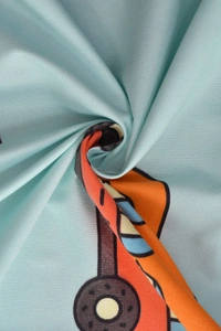 MORADO Glace Cotton Double Bed Quilt Cover / Duvet Cover / Rajai Cover / Blanket Cover with Zipper (90x100 Inches) - Blue