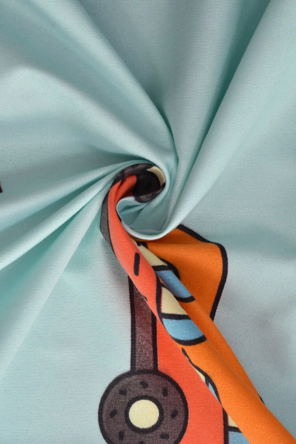 MORADO Glace Cotton Double Bed Quilt Cover / Duvet Cover / Rajai Cover / Blanket Cover with Zipper (90x100 Inches) - Blue