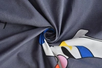 MORADO Premium Glace Cotton Elastic Fitted Single Bedsheet with 1 Pillow Cover (36x72x8 Inches) - Blue