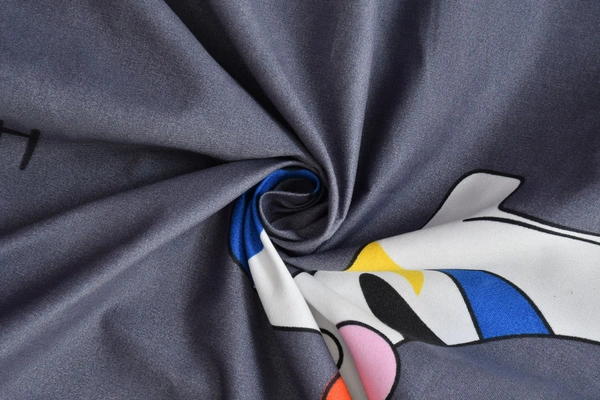 MORADO Premium Glace Cotton Elastic Fitted Single Bedsheet with 1 Pillow Cover (36x72x8 Inches) - Blue