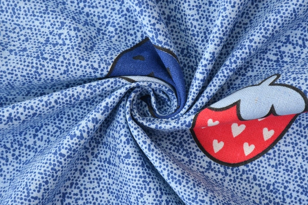 MORADO Premium Cotton Casement Double Bed Bedsheet with 2 Pillow Covers (90x100 Inches) - Blue