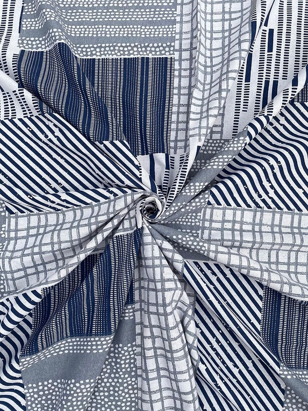 MORADO Premium Cotton Casement Double Bed Bedsheet with 2 Pillow Covers (90x100 Inches) - Grey