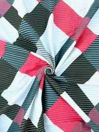 MORADO Premium Cotton Casement Elastic Fitted Double Bedsheet with 2 Pillow Covers (72x78x8 Inches) - Red Black