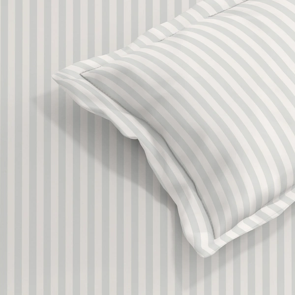 MORADO Premium Glace Cotton Stripe Double Fitted Bedsheet With 2 King Size Pillow Covers for Home-Hotels-Guest House (90x100 Inches) - 90x100inches