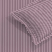 MORADO Premium Glace Cotton Stripe Double Fitted Bedsheet With 2 King Size Pillow Covers for Home-Hotels-Guest House (90x100 Inches) - 90x100inches