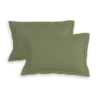 MORADO Premium Glace Cotton Stripe Double Fitted Bedsheet With 2 King Size Pillow Covers for Home-Hotels-Guest House (90x100 Inches) - 90x100inches