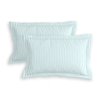 MORADO Premium Glace Cotton Stripe Double Flat Bedsheet With 2 King Size Pillow Covers for Home-Hotels-Guest House (90x100 Inches) - 90x100inches