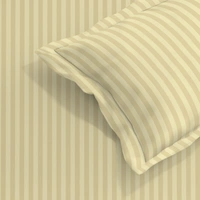 MORADO Premium Glace Cotton Stripe Double Flat Bedsheet With 2 King Size Pillow Covers for Home-Hotels-Guest House (90x100 Inches) - 90x100inches