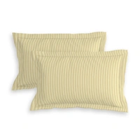 MORADO Premium Glace Cotton Stripe Double Flat Bedsheet With 2 King Size Pillow Covers for Home-Hotels-Guest House (90x100 Inches) - 90x100inches