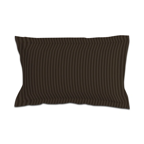 MORADO Premium Glace Cotton Stripe Single Fitted Bedsheet With 1 King Size Pillow Covers for Home-Hotels-Guest House (60x90 Inches) - 60x90inches