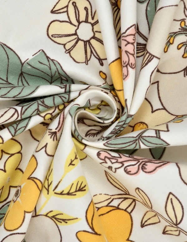 MORADO Premium Glace Cotton King Size Elastic Fitted Bedsheet with 2 Pillow Covers (72x78x8 Inches, Yellow) - 72x78x10 Inches, Yellow