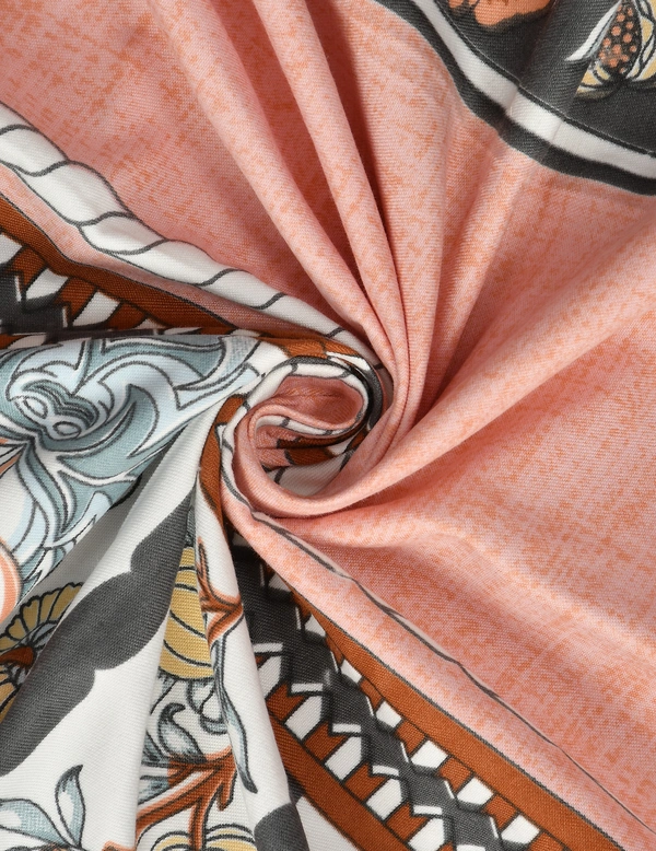 MORADO Premium Glace Cotton 210 GSM King Size Double Bedsheet with 2 Pillow Covers (108x108, Inches) - 108x108 Inches, Rust