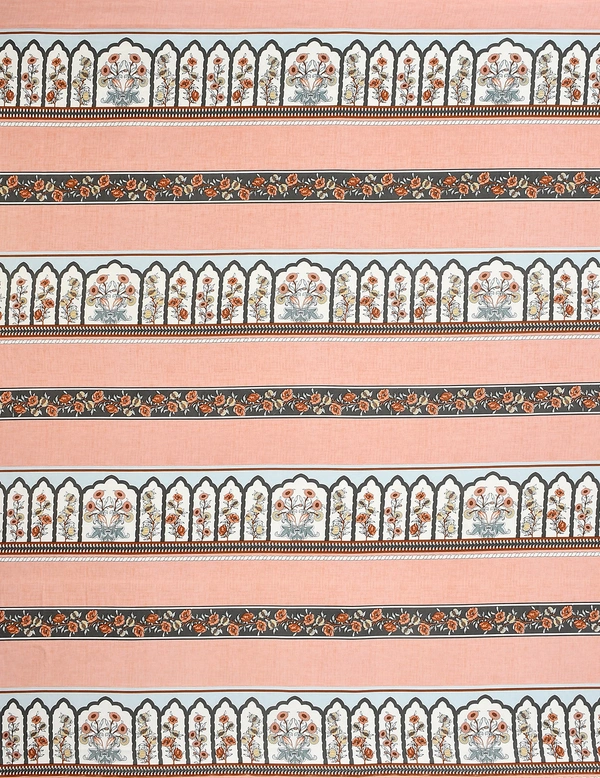 MORADO Premium Glace Cotton 210 GSM King Size Double Bedsheet with 2 Pillow Covers (108x108, Inches) - 108x108 Inches, Rust