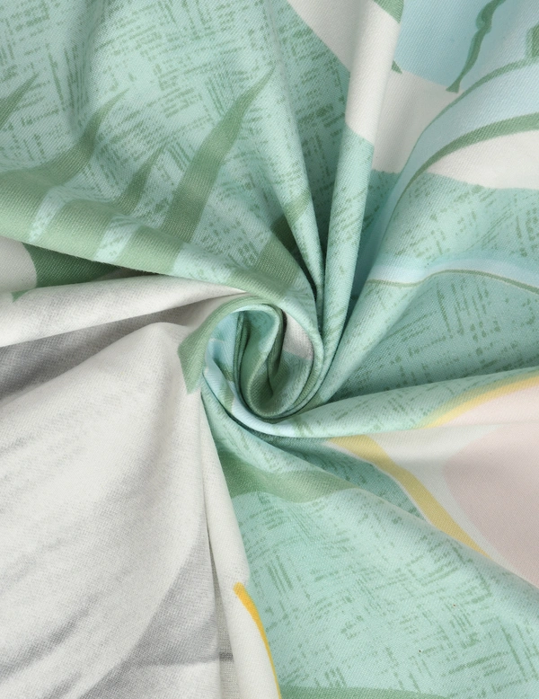 MORADO Premium Glace Cotton 210 GSM King Size Double Bedsheet with 2 Pillow Covers (108x108, Inches) - 108x108 Inches, Green