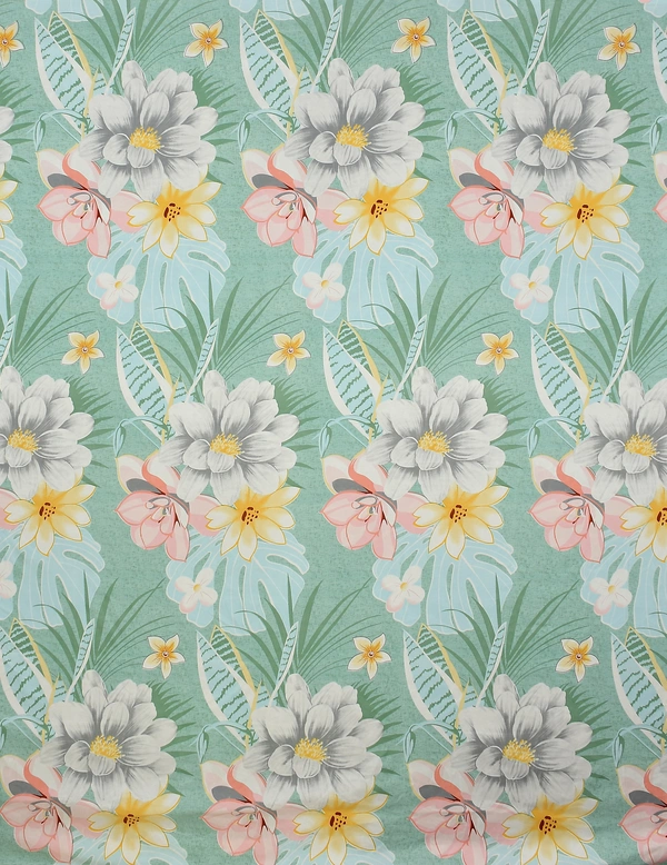 MORADO Premium Glace Cotton 210 GSM King Size Double Bedsheet with 2 Pillow Covers (108x108, Inches) - 108x108 Inches, Green