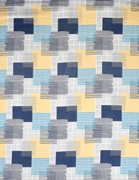 MORADO Premium Glace Cotton Elastic Fitted Double Bedsheet with 2 Pillow Covers (72x78x10 Inches, Blue Yellow) - 72x78x10 Inches, Blue