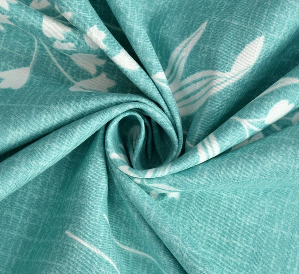 MORADO Premium Glace Cotton 210 TC Double Bedsheet with 2 King Size Pillow Covers (90x100 Inches) - 90x100 Inches, Green