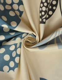 MORADO Premium Glace Cotton Elastic Fitted Double Bedsheet with 2 Pillow Covers (72x78x10 Inches, Blue Leaf) - 72x78x10 Inches