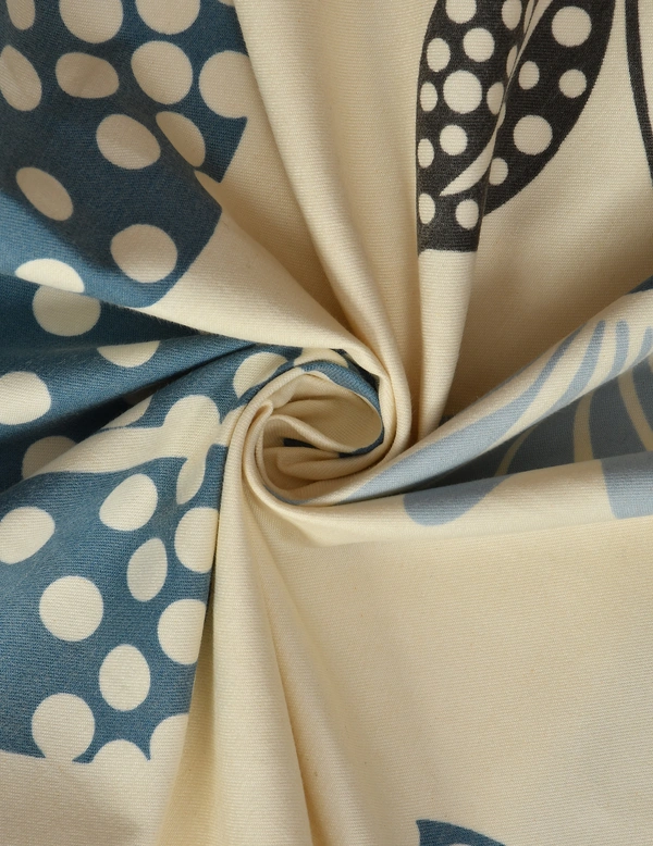 MORADO Premium Glace Cotton Elastic Fitted Double Bedsheet with 2 Pillow Covers (72x78x10 Inches, Blue Leaf) - 72x78x10 Inches