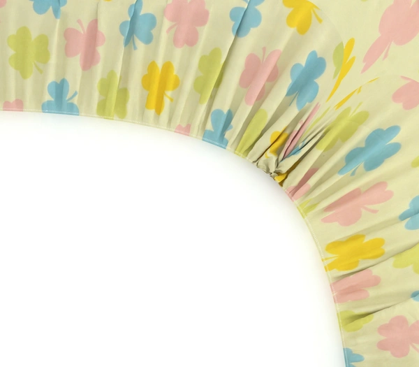 MORADO Premium Glace Cotton Elastic Fitted Double Bedsheet with 2 King Size Pillow Covers (72x78x8 Inches, Green) - 72x78x8 Inches, Mutlicolor