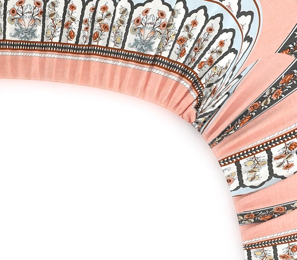 MORADO Premium Glace Cotton Elastic Fitted Double Bedsheet with 2 Pillow Covers (72x78x10 Inches, Carrot) - 72x78x10 Inches, Rust