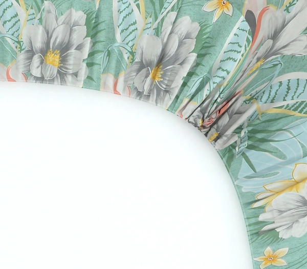 MORADO Premium Glace Cotton Elastic Fitted Double Bedsheet with 2 Pillow Covers (72x78x10 Inches, Green) - 72x78x10 Inches, Green