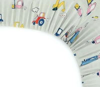 MORADO Premium Glace Cotton Elastic Fitted Single Bedsheet with 1 King Size Pillow Cover (36x72x8 Inches, Green) - 36x72x8 Inches, Offwhite