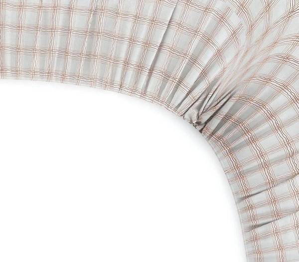 MORADO Premium Glace Cotton 210 TC Elastic Fitted Single Bedsheet with 1 Pillow Cover (36x72x8 Inches) - 36x72x8 Inches