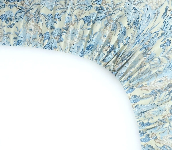 MORADO Premium Glace Cotton 210 TC Elastic Fitted Single Bedsheet with 1 Pillow Cover (36x72x8 Inches) - 36x72x8 Inches