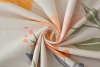 MORADO Premium Glace Cotton Elastic Fitted Single Bedsheet with 1 King Size Pillow Cover (36x72x8 Inches, Offwhite Blue) - 36x72x8 Inches, Mutlicolor