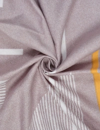 MORADO Glace Cotton 5 Pcs with Beautiful White Pompom Lace Bedding Set | Double Bed Size Bedsheet with 2 Pillow Covers and 2 Filled Cushions (90x100 Inches - Brown) - 90x100 Inches, Brown