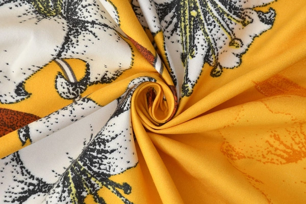 MORADO Premium Glace Cotton Double Bedsheet with 2 King Size Pillow Covers (90x100 Inches) - Mustard