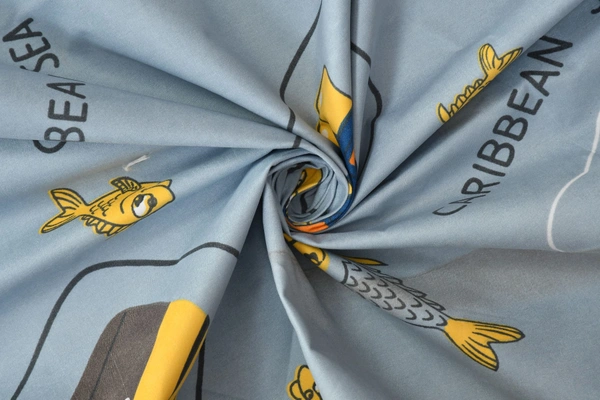 MORADO Premium Glace Cotton Double Bedsheet with 2 King Size Pillow Covers (90x100 Inches) - Blue