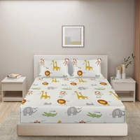 MORADO Premium Glace Cotton Double Bedsheet With 2 King Size Pillow Covers (90x100 Inches) - 72x78x8 Inches, Offwhite