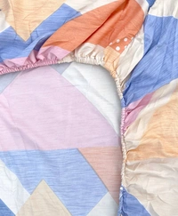 MORADO Premium Glace Cotton Double King Bedsheet with 2 King Size Pillow Covers (108x108 Inches)