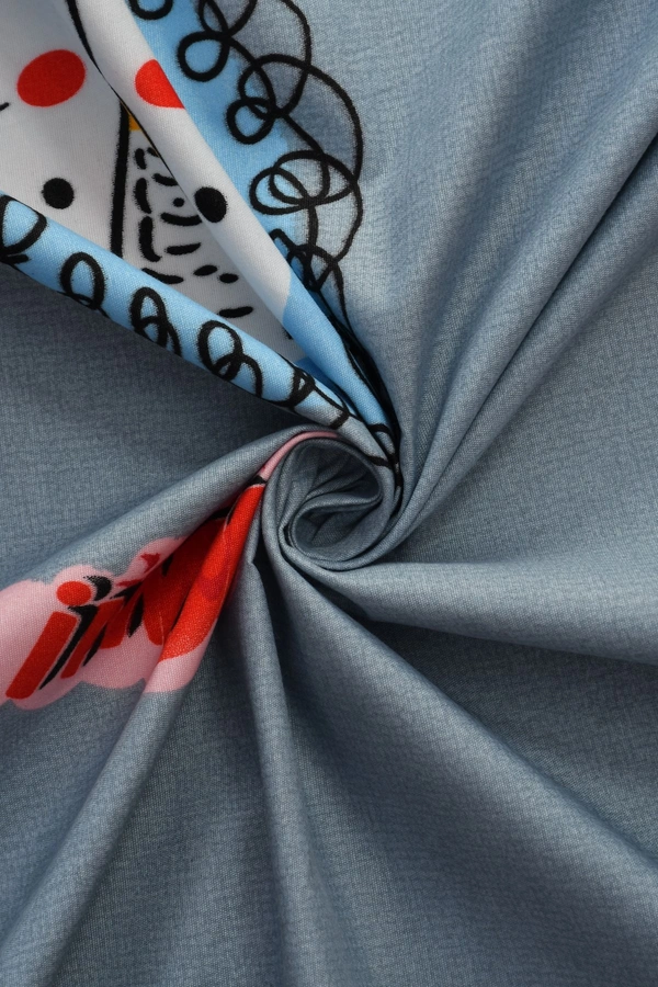 MORADO Premium Glace Cotton Elastic Fitted Double Bedsheet with 2 Pillow Covers (72x78x8 Inches) - Grey, Hand Wash or Machine Wash, Wash Dark Colors Separately, Do not Bleach