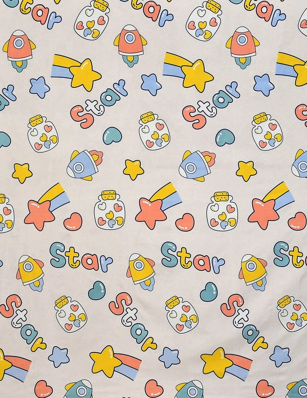 MORADO Premium Glace Cotton Elastic Fitted Double Bedsheet with 2 Pillow Covers (72x78x8 Inches) - Offwhite, Hand Wash or Machine Wash, Wash Dark Colors Separately, Do not Bleach