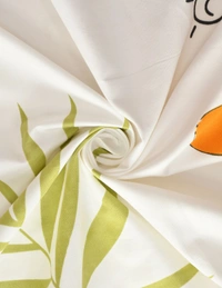 MORADO Premium Glace Cotton Elastic Fitted Double Bedsheet with 2 Pillow Covers (72x78x8 Inches) - Blue Offwhite, Hand Wash or Machine Wash, Wash Dark Colors Separately, Do not Bleach