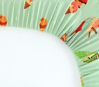 MORADO Premium Glace Cotton Elastic Fitted Double Bedsheet with 2 Pillow Covers (72x78x8 Inches) - Green