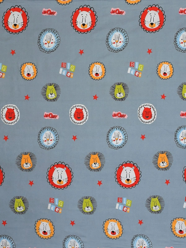 MORADO Premium Glace Cotton Single Bedsheet with 1 King Size Pillow Cover (60x90 Inches) - Grey